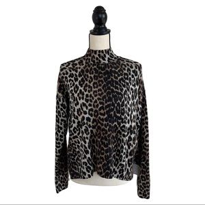Ganni leopard print wool sweater